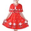 Sunny Fashion Vestito Bambina Babbo Rosso Mantello del Capo Natale Anno 12 Anni