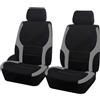 JNNJ 4 Pezzi Coprisedili Auto Set Completo, Coprisedili Anteriori per Auto Con Copripoggiatesta, Universale Auto Sedile Protezione Del Rilievo, Coprisedili Accessori Interno Berlina Furgone(Grigio)