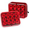 Yinaolan 2 x Fanale Retronebbia LED 12V Fendinebbia Posteriori Per Rimorchio Rosso 12V Impermeabile Per Auto, Camion, Caravan, Trattori, Mezzi Agricolis