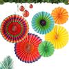 YUNZHISHIYE 6 Pezzi Di Ventilatori Di Carta，Appassionati Di Carta Ghirlanda，Ventagli Matrimonio，Decorazioni Da Appendere，Coriandoli Carnevale，Addobbi Carnevale，Ventaglio Matrimonio，Addobbi Compleanno