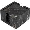 Radicaln Sottobicchieri per bevande quadrati in marmo naturale nero, 8,9 cm, per decorazioni moderne da scrivania e cucina all'aperto, sottobicchieri per auto