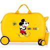 Disney Mickey All Smile Valise Cabine Multicolore 38x55x20 cm Rigide ABS Fermeture à Combinaison Latérale 35L 2 kg 4 Doubles Roues Bagage à Main, giallo, Taglia unica, Valigia per bambini