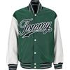 TOMMY JEANS giacca da uomo stile college verde e bianco M