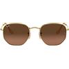 Ray-Ban 0RB3548N Occhiali da Sole, Marrone (Gold), 48 Unisex-Adulto