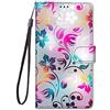 YKTO Dipinta Flip Cover per Honor 70 Lite Funzione Stand Chiusura Card Holder Magnetica Custodia Libro Pelle Stile Vani Carte Multifunzione Portafoglio Phone Case per Honor 70 Lite,Fiore colorato