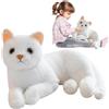 Rmeet Peluche di gatto realistico, 30 cm, giocattolo di peluche Kawaii, morbido peluche per gatti, regalo per bambini