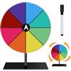 Dhqkqg Ruota della Fortuna, Ruota dei Premi Che Gira, 8 Slot Ruota Fortuna con Penna cancellabili e Stand, Ruota della Fortuna Personalizzabile, Gioco Gira la Ruota per Fiere, Feste, Pub, Carnevale