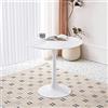 GrandCA HOME Tavolo da pranzo rotondo moderno 110 cm con piedistallo in design a tulipano, tavolo per il tempo libero Mid-Century per cucina, sala da pranzo e soggiorno