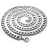 DVRK Collana Uomo Argento 5 mm con Base in Acciaio Inossidabile 316L Resistente all'acqua - Collana Argento Uomo 55 cm - Catena Acciaio, Cuban Chain, Idea Regalo Elegante
