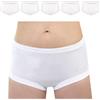 SES Mutande da Donna Slip Vita Confezione da 5 in 100% Cotone (Bianco, 46)