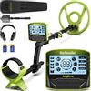 Hazlewolke Metal Detector professionali per adulti con Pinpoint & modalità di memoria, 5 modalità con maggiore precisione 25CM bobina impermeabile per il rilevamento dell'oro, display LCD più grande