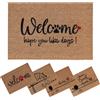 SPOTTED DOG GIFT COMPANY Zerbino Ingresso Esterno Interno 40x60 cm - Zerbino Ingresso Casa In Fibra Naturale di Cocco, Resistente - Con Base Antiscivolo con Cane Welcome