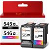 SUNPRINTZ PG-545XL CL-546XL cartucce nere a colori per stampanti Canon 545 546 XL Multipack, per stampanti Pixma TS3351 TS3451 TS3450 TS3350 MX495 TR4551 TR4550 TS3150 (1 nero, 1 colore)