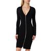 Pinko ANCEO Abito Neoprene Fluido Vestito da Cocktail, Z99_Nero Limousine, 48 Donna