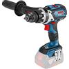 Bosch Professional Trapano-avvitatore con percussione a batteria GSB 18V-110 C, 18V System (coppia di serraggio max. 110 Nm, batterie e caricabatteria non incl., confezione in cartone)