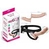 realGOOS® STRAP ON DILDO REALISTICO VIBRATORE DOPPIO PER LEI DONNA INDOSSABILE