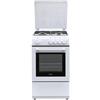 DE LONGHI - Cucina DL554GW Classe A - Bianca Larghezza 50 Cm - Profondita 50 Cm - Piano a gas - Forno elettrico + gas