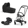 Cybex Platinum - Cybex Trio Mios 3.0 Sepia Black Telaio Chrome Black con Cloud T plus