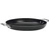 Baldassare Agnelli Pentole Agnelli ALSA110SS36 Alblack Tegame in Alluminio, Spessore 3 mm, con 2 Manici in Acciaio Inossidabile, 36 cm, Nero