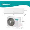 HI SENSE Hisense - Climatizzatore fisso Halo CBYR0906G Monosplit UI 9000BTU Raffrescamento e Riscaldamento - Classe energetica E-F