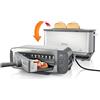 Ninja Foodi 3-in-1 Tostapane, con Griglia e Pressa per Panini, 7 Funzioni di Cottura, 7 Livelli di Tostatura, Include Teglia e Vassoio Raccogli Briciole, Acciaio Inox ST202EU