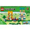 LEGO 21249 Minecraft Crafting Box 4.0, Playset 2in1, Torri Fluviali o