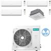 Hisense Climatizzatore Condizionatore Hisense Hi Comfort più vie Wifi Cassetta 4 R32 Quadri Split Inverter 9000 + 9000 + 9000 + 12000 BTU con U.E. 4AMW105U4RAA Classe A++/A+