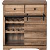 HOMCOM Credenza da Cucina in Stile Industriale, Dispensa per Sala da Pranzo, Cassettiera da Soggiorno Vintage 80x39x86cm|Aosom