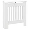 HOMCOM Copritermosifone in Legno Bianco per Caloriferi e Radiatori, con Doghe Verticali e Piano d'Appoggio, 78x19x81cm|Aosom