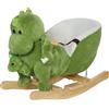 AIYAPLAY Cavallo a Dondolo per Bambini 18-36 Mesi a Dinosauro con Suoni e Rivestimento Morbido, Verde