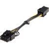 StarTech.com Cavo alimentazione Scheda video PCI Express - cavo Adattatore ATI e NVidia PCIe da 6 pin a 8 pin, 0,155 m, PCI-E (8-pin), PCI-E (6-pin), Maschio, Femmina, Dritto PCIEX68ADAP