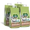 Sanicat - Lettiera vegetale agglomerante Natura activa 100% Green | Altamente assorbente e forma i grumi in modo naturale. Prodotto riciclato, biodegradabile e compostabile | Formato da 2,5 KG x 4