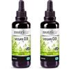 NUTRIVA Vegan D3 HD Pura in Gocce ad Elevata Concentrazione, 2000UI, 180 Giorni, Adulti e Bambini, Integratore Alimentare Vegetale, Ossa, Fragilità Ossea, Brevetto Vitashine, 30 + 30 ml