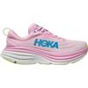 HOKA ONE ONE BONDI 8 SCARPA RUNNING DONNA - ROSA LOGO AZZURRO