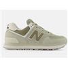 NEW BALANCE 574 W SCARPE DONNA SNEAKERS TEMPO LIBERO COLORE SALVIA/MARRONE