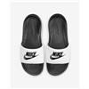 NIKE CIABATTA UOMO VICTORI ONE SLIDE COLORE BIANCO SUOLA NERA LOGO NERO