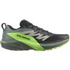 SALOMON SENSE RIDE 5 SCARPA TRAIL RUNNING UOMO - BLACK/LAUREL WREATH/GREEN GEKO