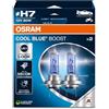 OSRAM COOL BLUE® BOOST, H7, lampade alogene per fari, fino a 5500K, scatola pieghevole sospesa (2 lampade), solo uso fuoristrada
