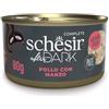 Schesir After Dark, Filetti di Pollo con Manzo in Patè, Alimento Umido Completo per Gatti, in Lattina, Grain Free, Alto Contenuto di Proteine, Fonte di Idratazione, 12 x 80 g