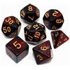 CREEBUY Set di 7 dadi rossi sfumati per dungeon e dragons, set di 7 dadi poliedrici per giochi di ruolo