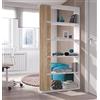 Salone Negozio Online Salone-negozio-online Kit Libreria Alida cm 90 x 25 x 180 h Parete Attrezzata Scaffale, Melammina, Bianco, 4 Ripiani