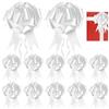 UMILKI 100 Pezzi Coccarde Bianche Matrimonio, 3cm Coccarde Fiocco per Fiocchi Matrimonio, Fiocchi Auto Matrimonio, Grande Archi da Regalo per Matrimonio, Comunione, Battesimo, Anniversari