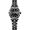OIDEA Orologi da donna coppia orologio da polso: nero analogico al quarzo cinturino in acciaio inox orologio impermeabile calendario con quadrante luminoso regali per le donne fidanzate sorella