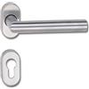 MARCHESI 1420-2620/A-2627/A ER-UK Riga in Acciaio Inox su Rosetta Ovale | Set Completo di Maniglie per Telaio Tubolare, Edelstahl, Matt