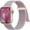 Higgs Nylon Cinturini Compatibile con Cinturino Apple Watch 49MM 46MM 45MM 44MM 42MM 40MM 41/38MM,Donna Uomo Cinturino Sportivi Nylon per iWatch Ultra 2 Series 10 9 8 7 6 5 4 3 2 1 SE,Regolabile Rosa