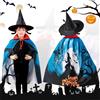 SAICXQ Mantello Halloween Bambini Lupo Mannaro con Cappello da Mago, Costume Taglia Unica per Ragazzi e Ragazze, Cosplay per Carnevale e Festa a Tema