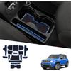Ruiya per Jeep Renegade BU 2019-2024 2025 Antiscivolo Interno Tappetini, Tappetini in Gomma per Auto Tappetino Bracciolo Protezione Scanalatura Porta Interni Tappetini Gomma 2024 Renegade Accessori
