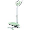 SPORTNOW Stepper con Manubrio e Gradino Regolabile e Monitor LCD, in Acciaio e ABS, 48x38x108-118 cm, Verde