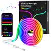 MeRGBW-Home Neon LED Striscia 1 Metro,RGB Striscia LED Controllo Intelligente dell'App, DIY, Sync Musica, Cambiamento di Colore con Controllo Vocale, Luci LED Camera da Letto, Bar, Festa
