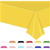 POPOYU Tovaglia Giallo Decorazioni per Feste di Compleanno,137x274cm Tovaglia per Feste,Tovaglia da Colorare Decorazioni,Gigante Carta Tovaglia per Estere